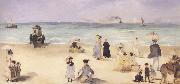 Edouard Manet Sur la plage de Boulogne (mk40) oil painting